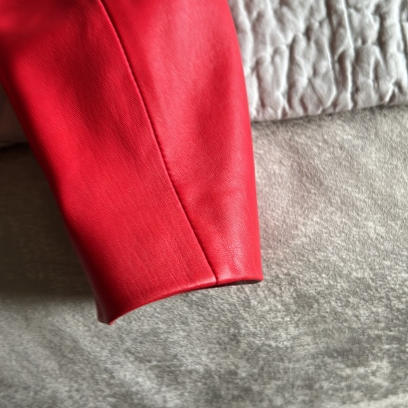 Jones New York Red Leather Blazer - Picture 6 of 11